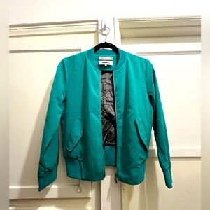 MM6 Maison Martin Margiela teal blue/green crop bomber jacket size 40